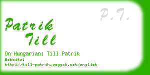 patrik till business card